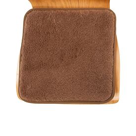 La galette de chaise en laine de mouton marron