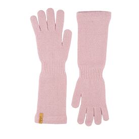 Gants longs Vlnka R04 en laine avec cachemire rose