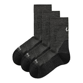 3 paires de chaussettes de trekking en mérinos, grises