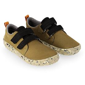 Chaussures en cuir pieds nus pour enfants Jolly, vert