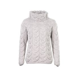 Pull en laine Vlnka pour femmes S03 gris clair