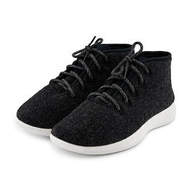 Tennis montants en laine Woolee, gris foncé
