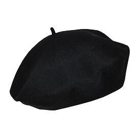 Béret en laine Mérinos, noir