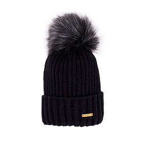 Bonnet en laine Vlnka V04 noir