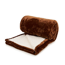 Couverture en micro-peluche, marron