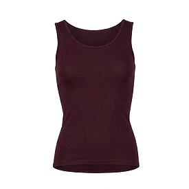 Débardeur femme en modal avec cachemire, bordeaux