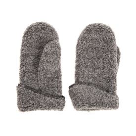 Moufles en laine de mouton gris foncé