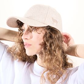 Casquette en laine Merino Woolee Capsule, beige/noir