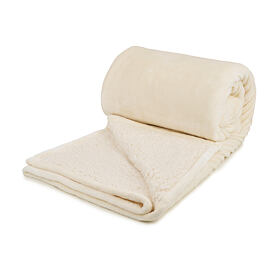 Couverture en micro-peluche, blanche