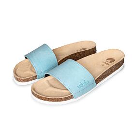 Claquettes anatomiques en liège pour femmes Mules, bleu