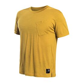 T-shirt pour hommes Sensor Merino Air Traveller moutarde