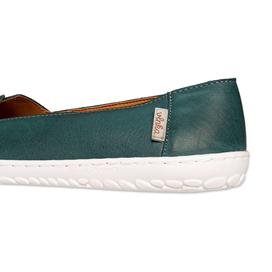 Ballerines pieds nus en cuir Odeta, vert