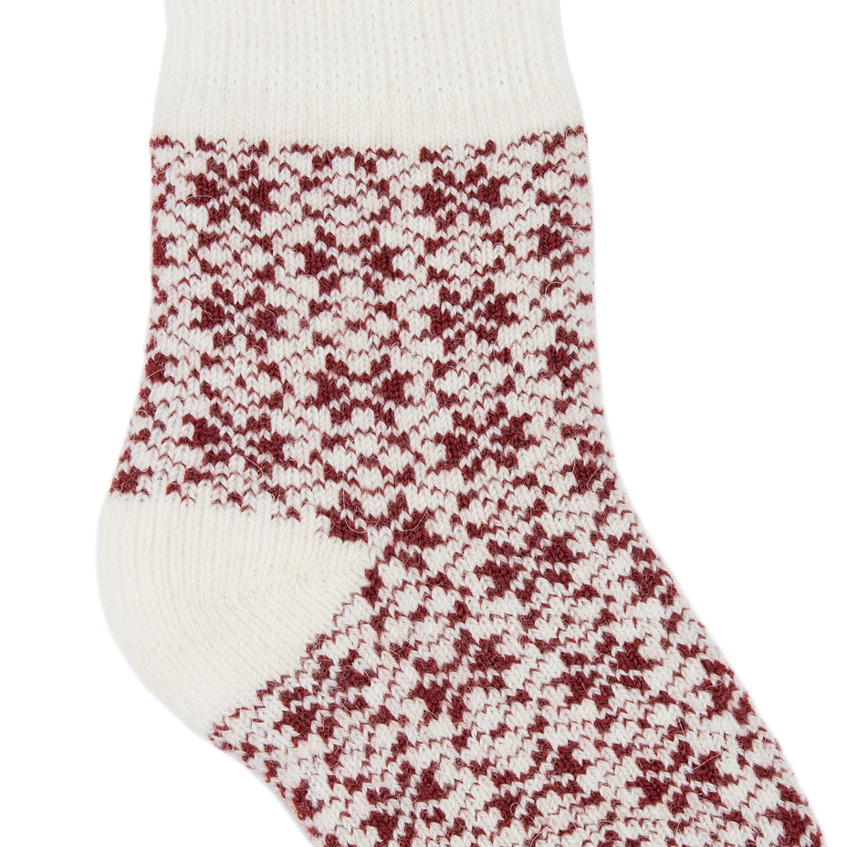 Chaussettes mérinos rouge pour enfant
