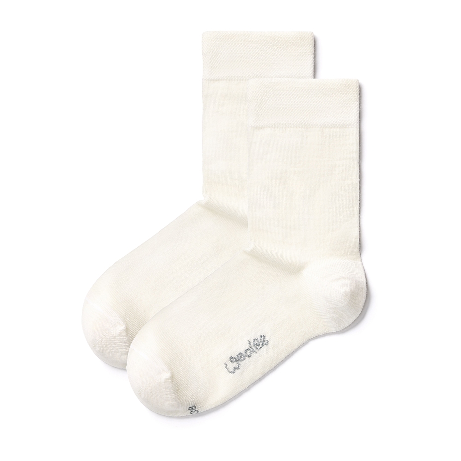 2 paires de chaussettes d'été en mérinos, blanches
