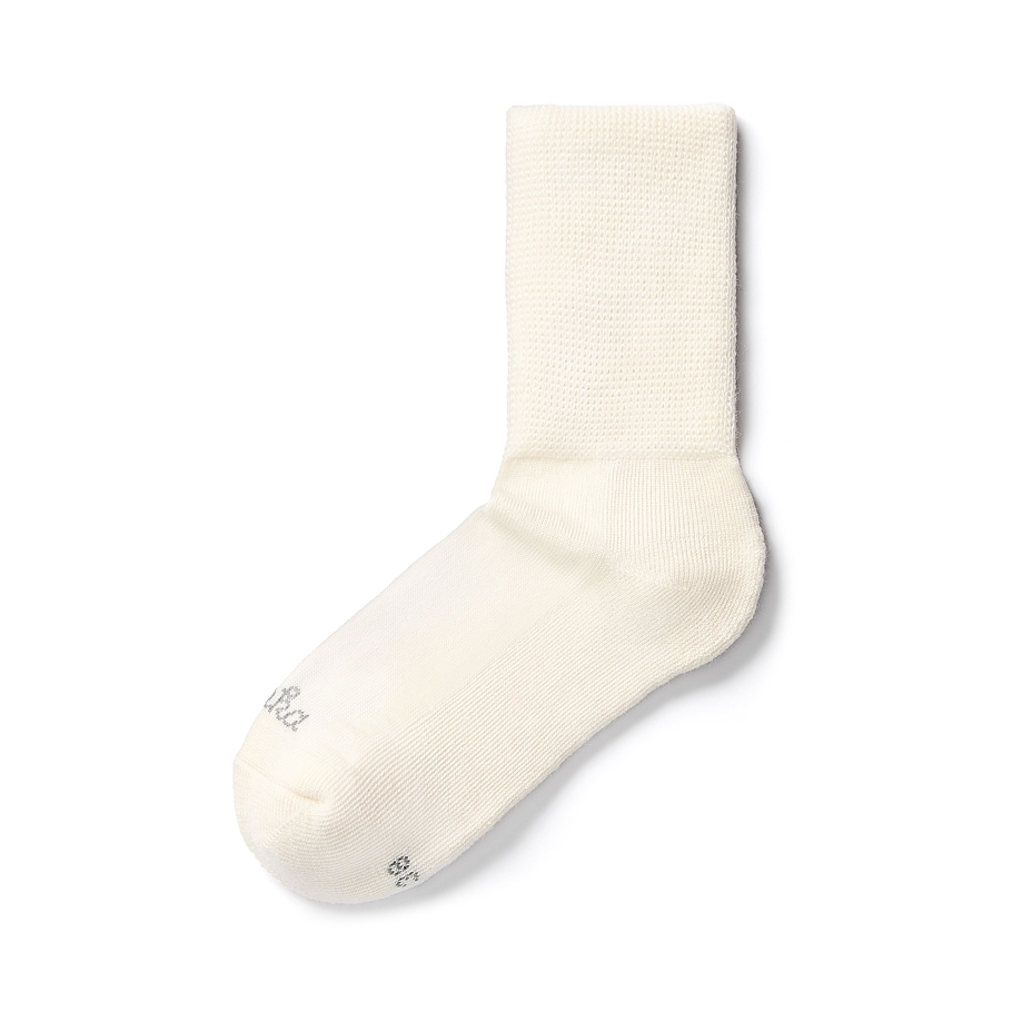 2 paires chaussettes sibériennes en Merino blanches