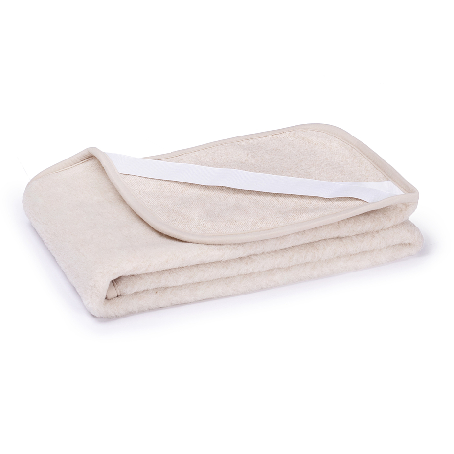 Drap bébé en laine de mouton beige