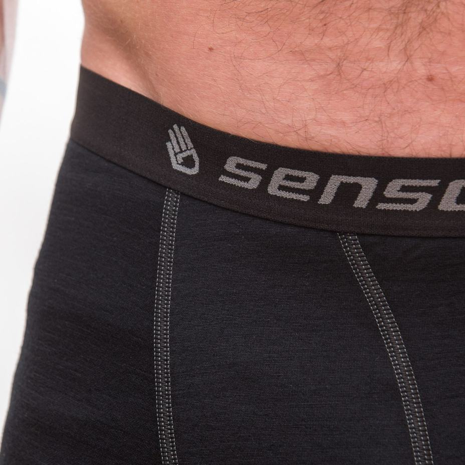 Caleçon fonctionnel pour hommes Sensor Merino Active noir