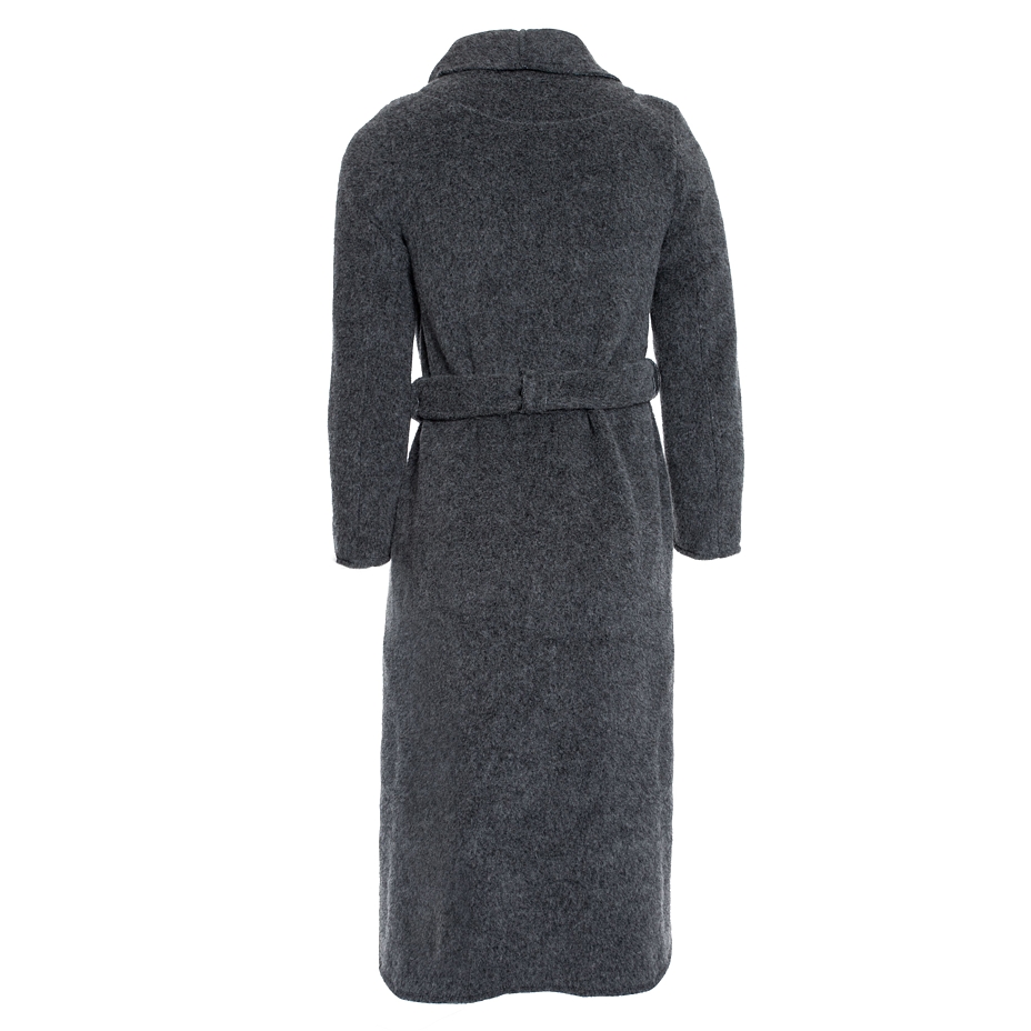 Manteau portefeuille en laine gris