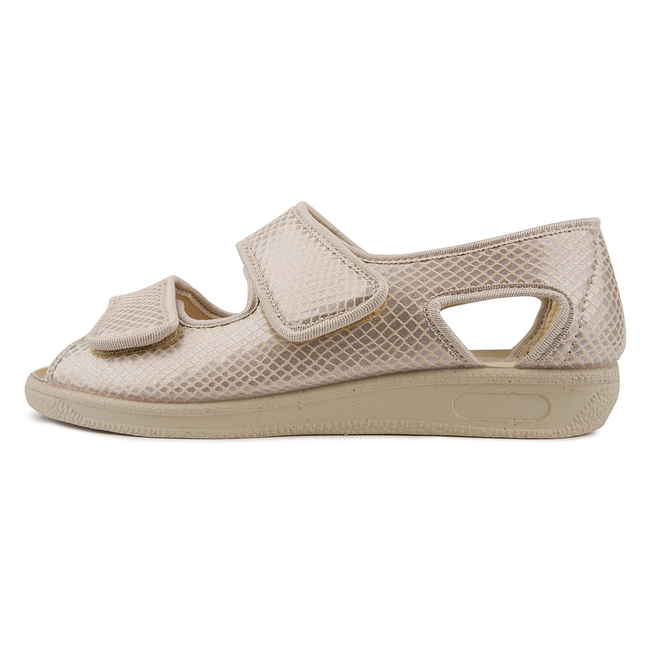 Sandales à bandes pour hallux pour femmes Marina, beige