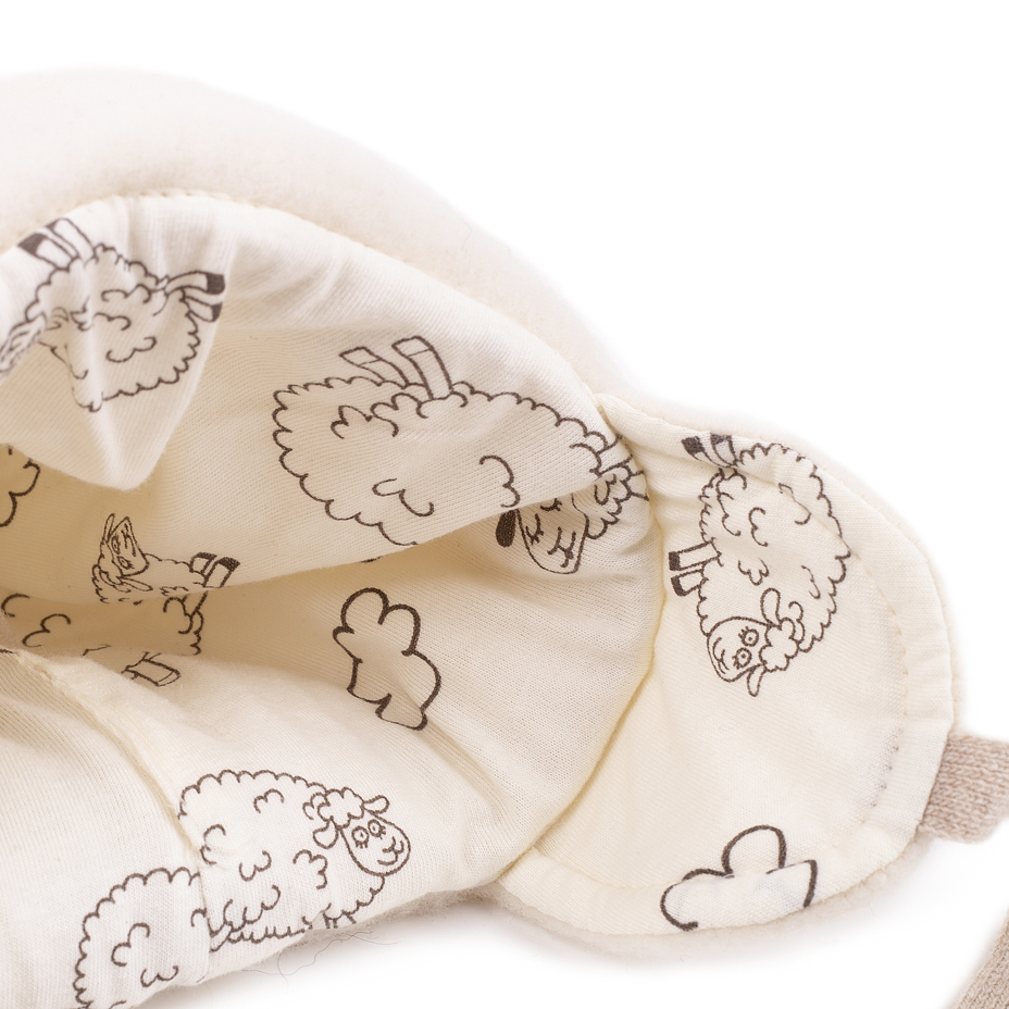 Bonnet pour enfant avec pompon blanc