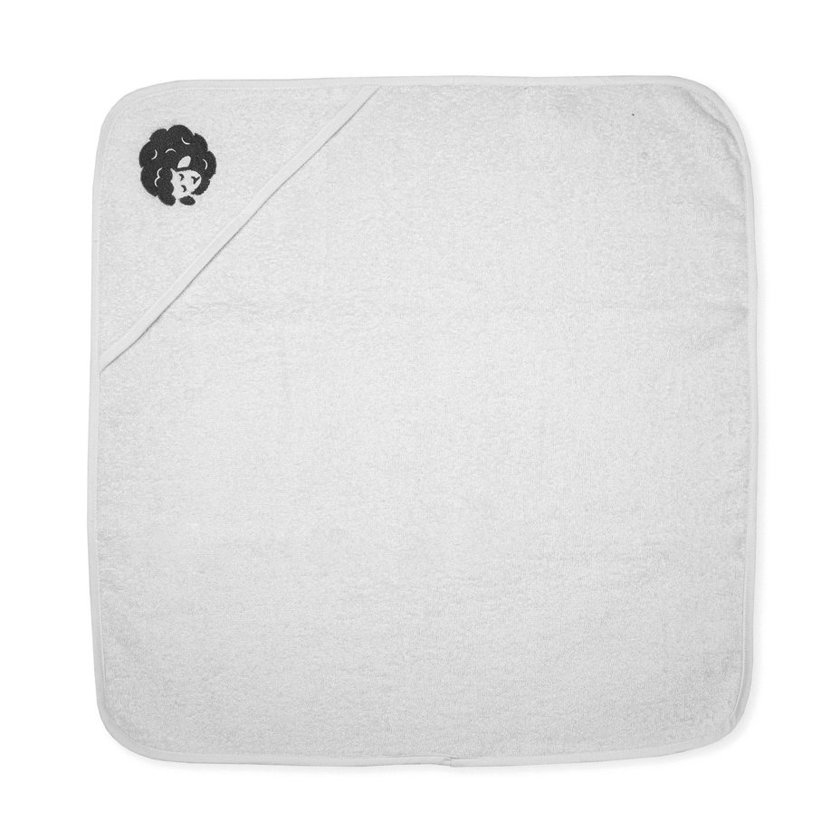 Serviette de bain avec capuchon pour enfants couleur grise