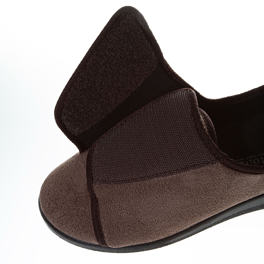 Chaussons médicales en tissu, brun