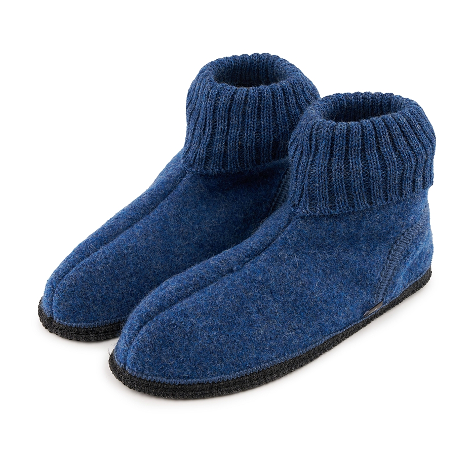 Chaussons de télévision en feutre pour hommes Adam, bleu