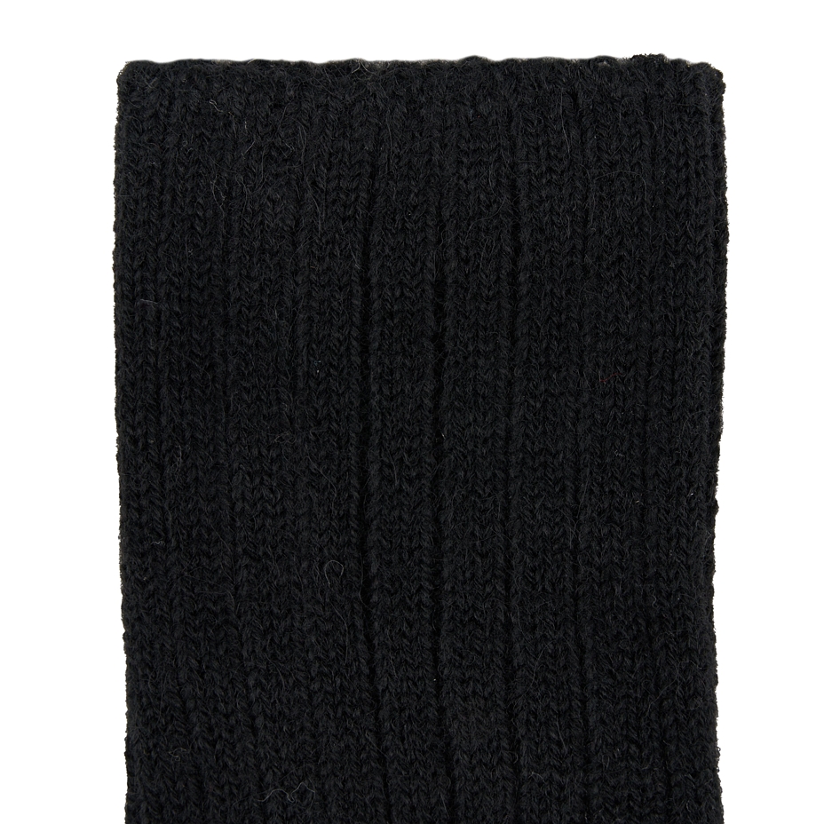 5 paires de chaussettes en laine de mouton mérinos avec bords de santé, noir