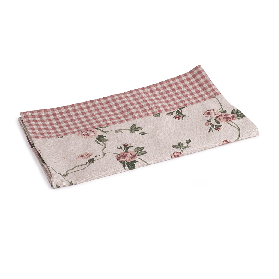 Chemin de table rose naturel