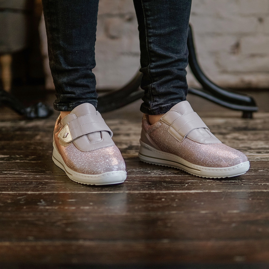 Baskets en cuir pour femmes Ingrid, beige