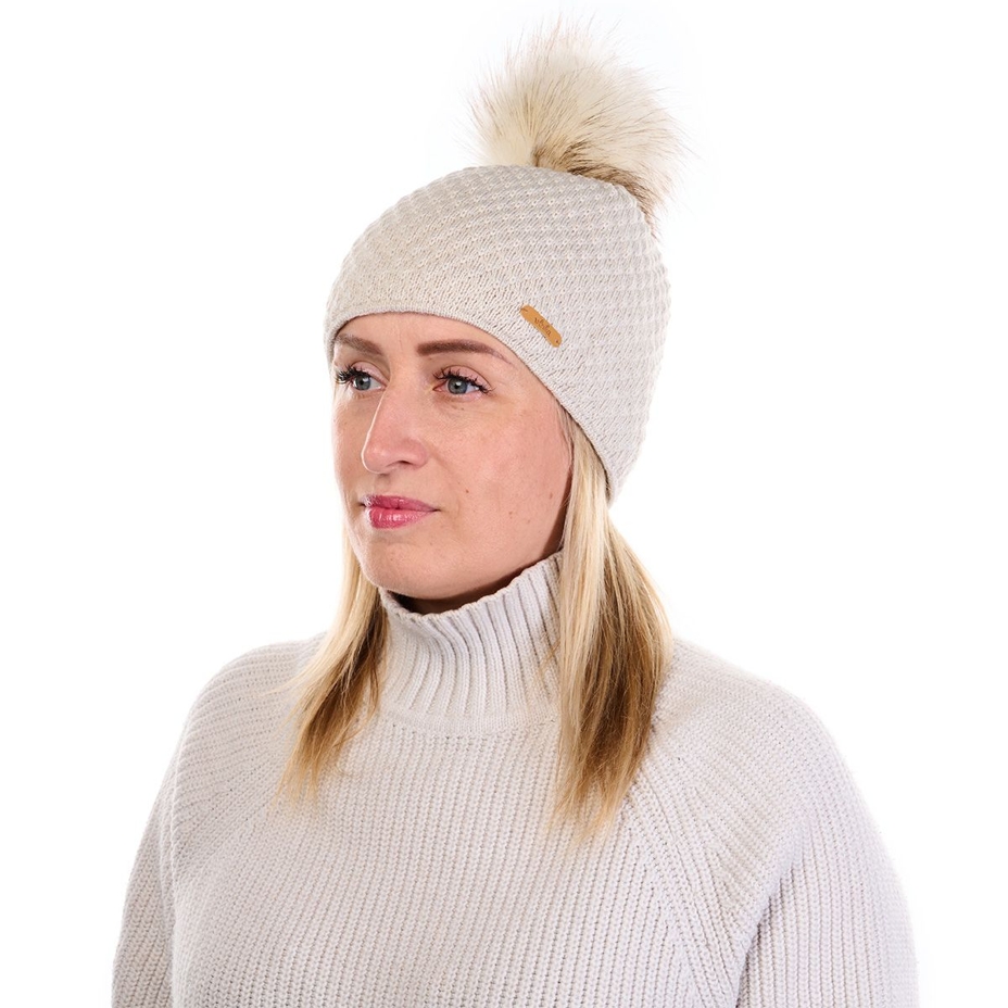 Bonnet en laine Vlnka V01 blanc naturel