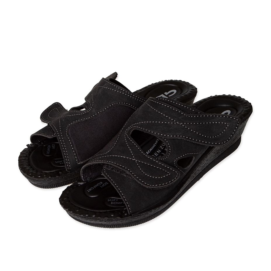 Claquettes en gel pour hallux pour femmes Milada, noir