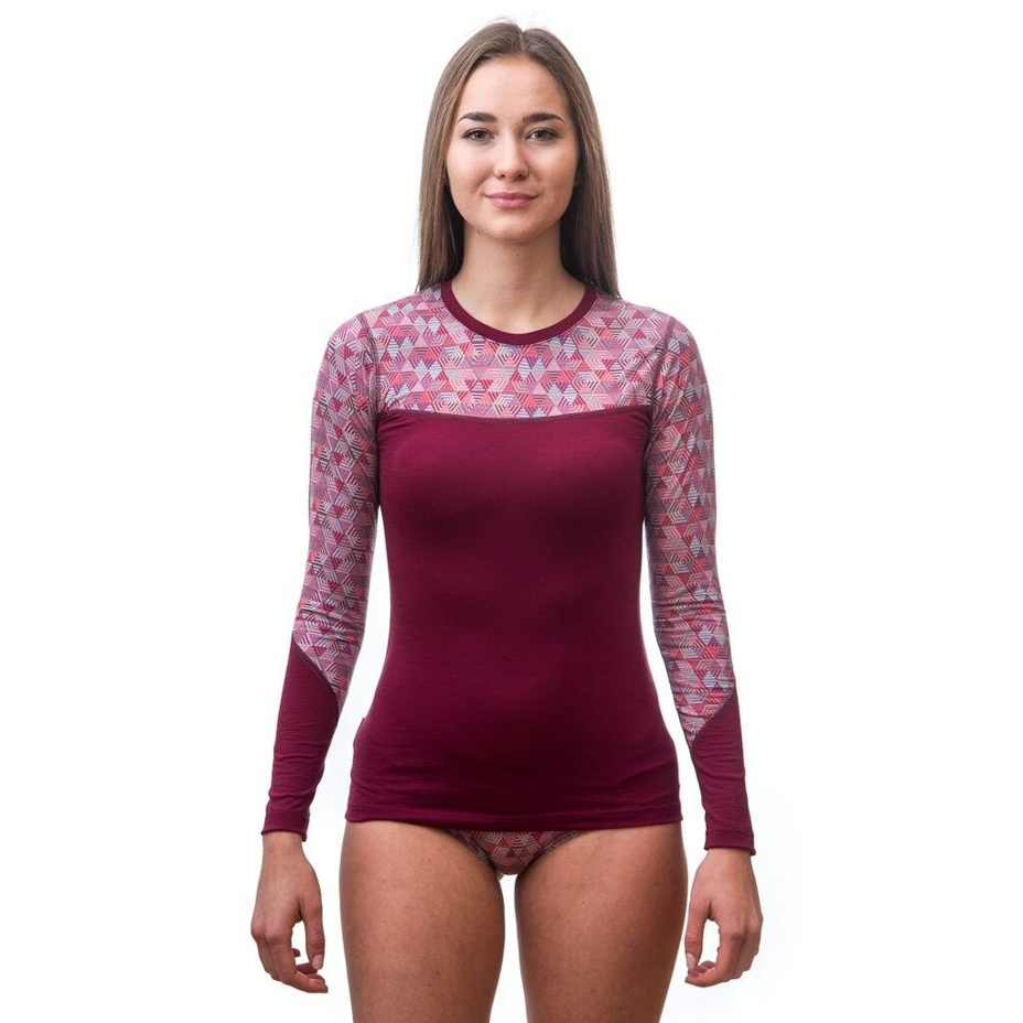 T-shirt fonctionnel pour femmes Sensor Merino Impress rose