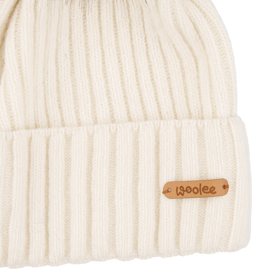 Bonnet en laine Woolee V04 blanc