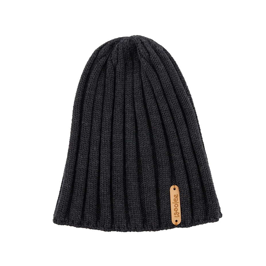 Bonnet Woolee V34 en laine gris foncé