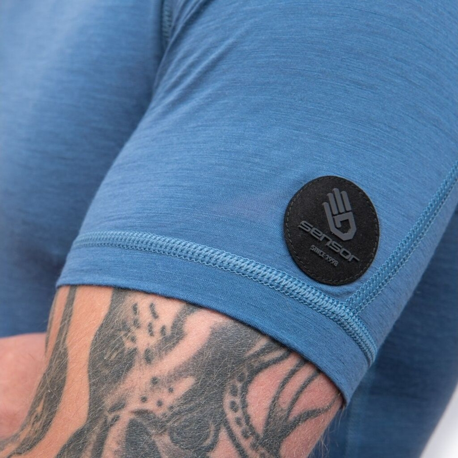 T-shirt fonctionnel pour homme Sensor Merino Air riviera, blue