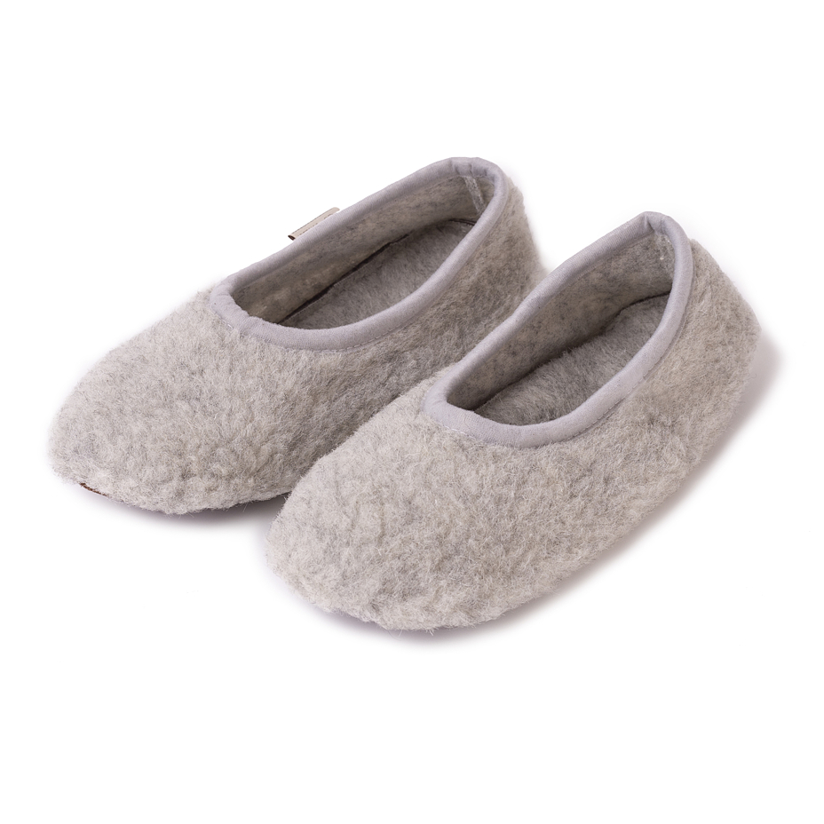 Ballerines en laine, grises