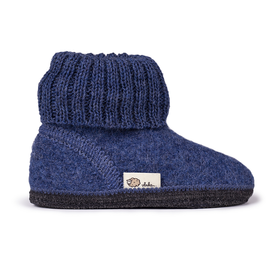 Chaussons de télévision en feutre pour enfants Adam, bleu