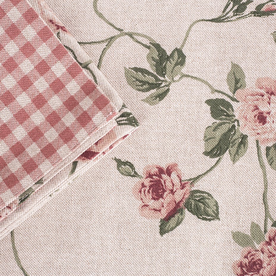 Chemin de table rose naturel