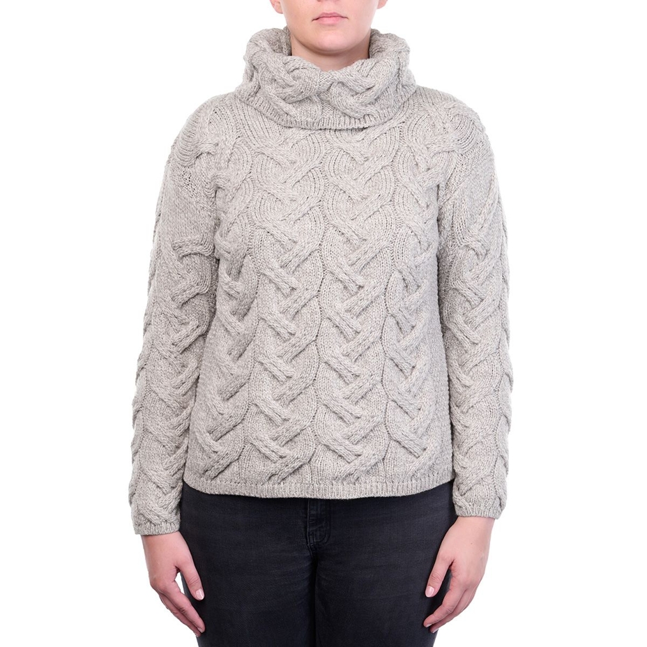 Pull en laine Vlnka pour femmes S03 gris clair