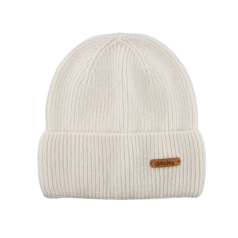 Bonnet Woolie en laine V33 blanc