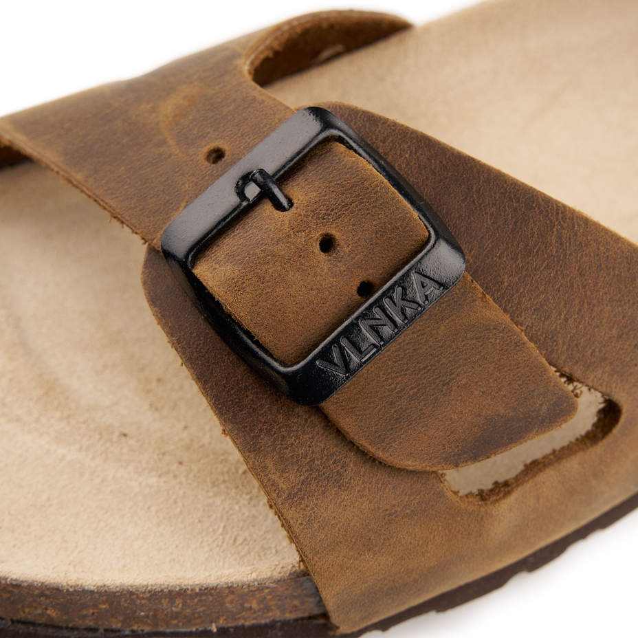Sandales anatomiques en liège Jindra pour femmes, marron