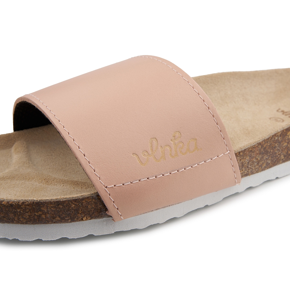 Claquettes anatomiques en liège pour femmes Mules, rose