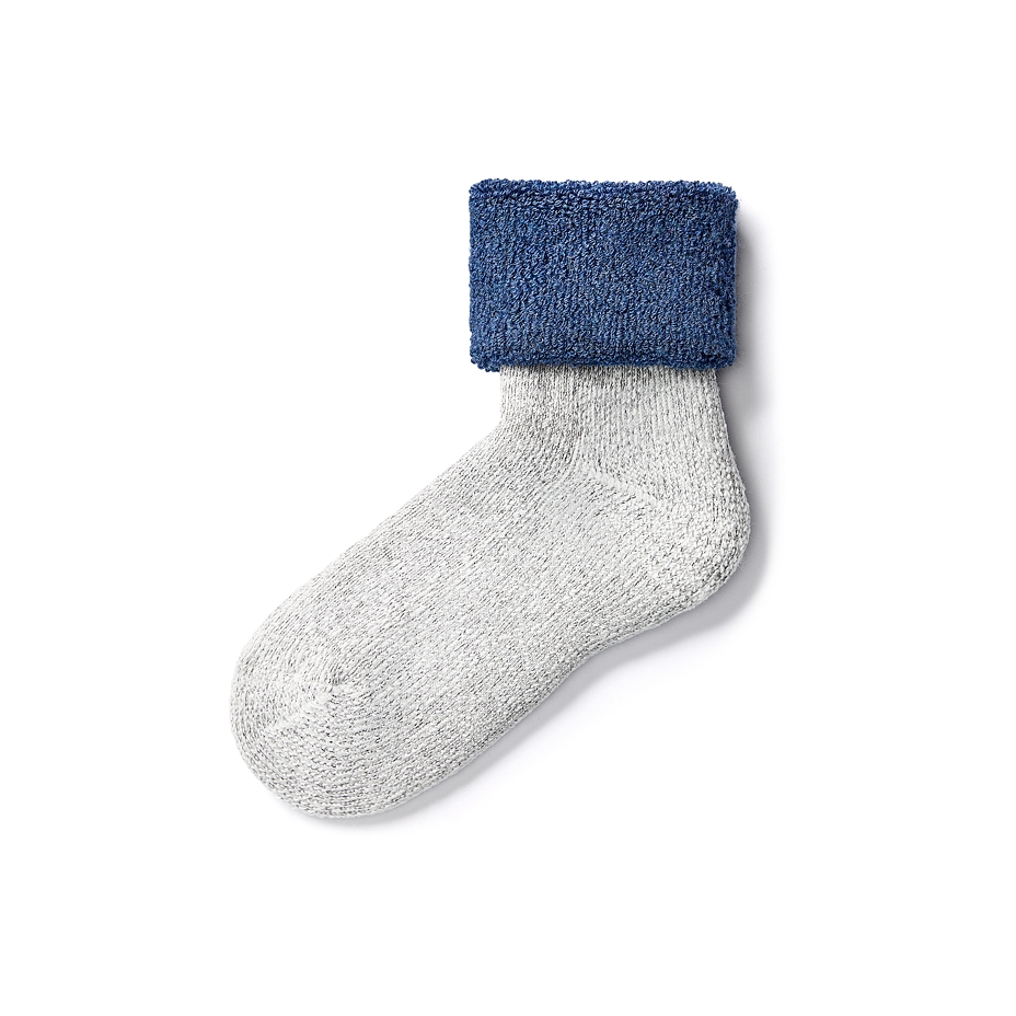 Chaussettes en mouton Merino tissu éponge bleu