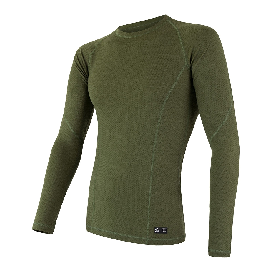 T-shirt fonctionnel en mérinos Sensor Double Face pour hommes, vert