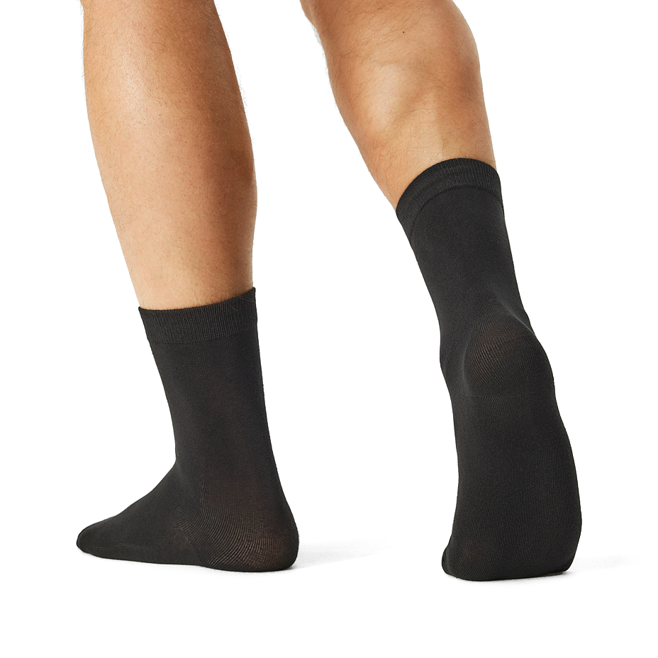 3 paires de chaussettes homme coton, noir