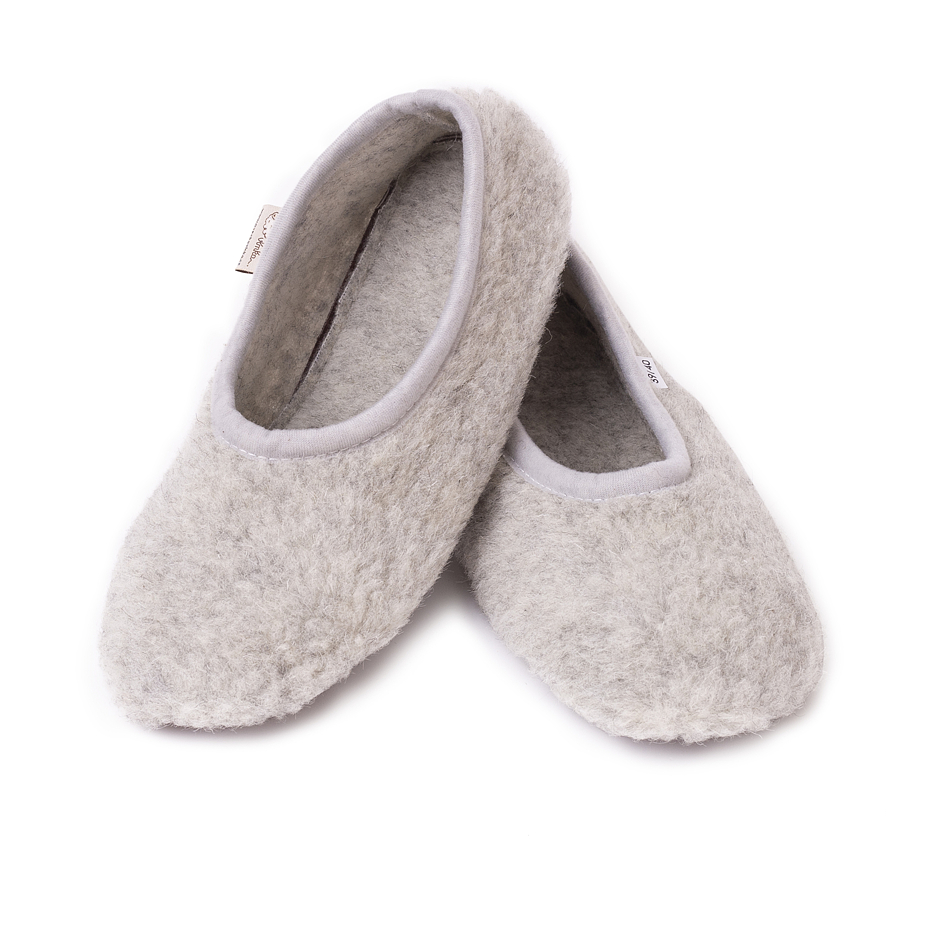 Ballerines en laine, grises