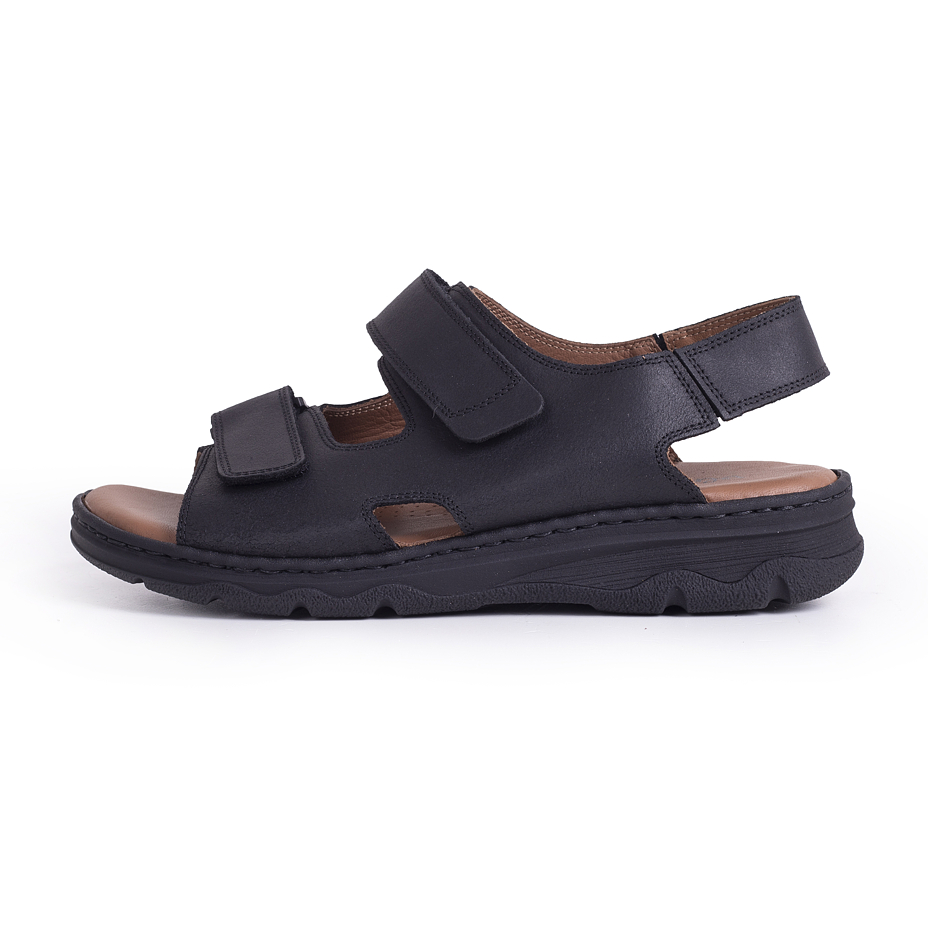 Sandales en cuir pour hommes « Robert » brun foncé