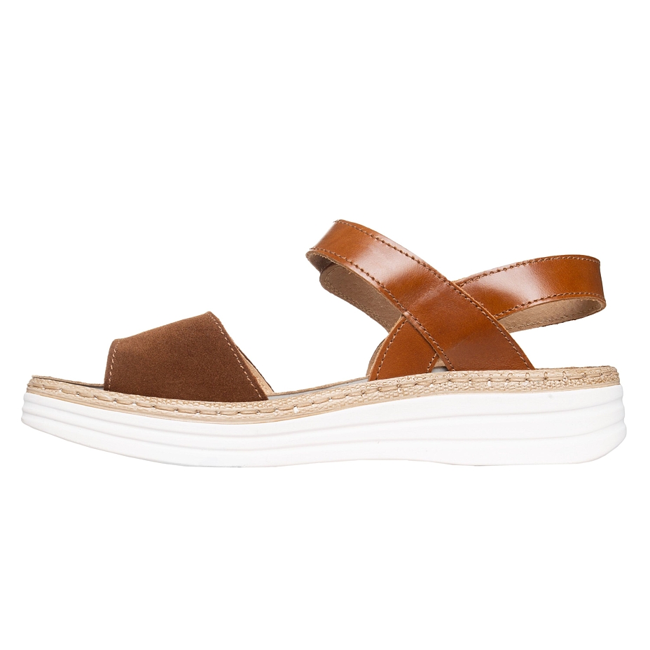 Sandales en cuir pour femmes Veronika, brun