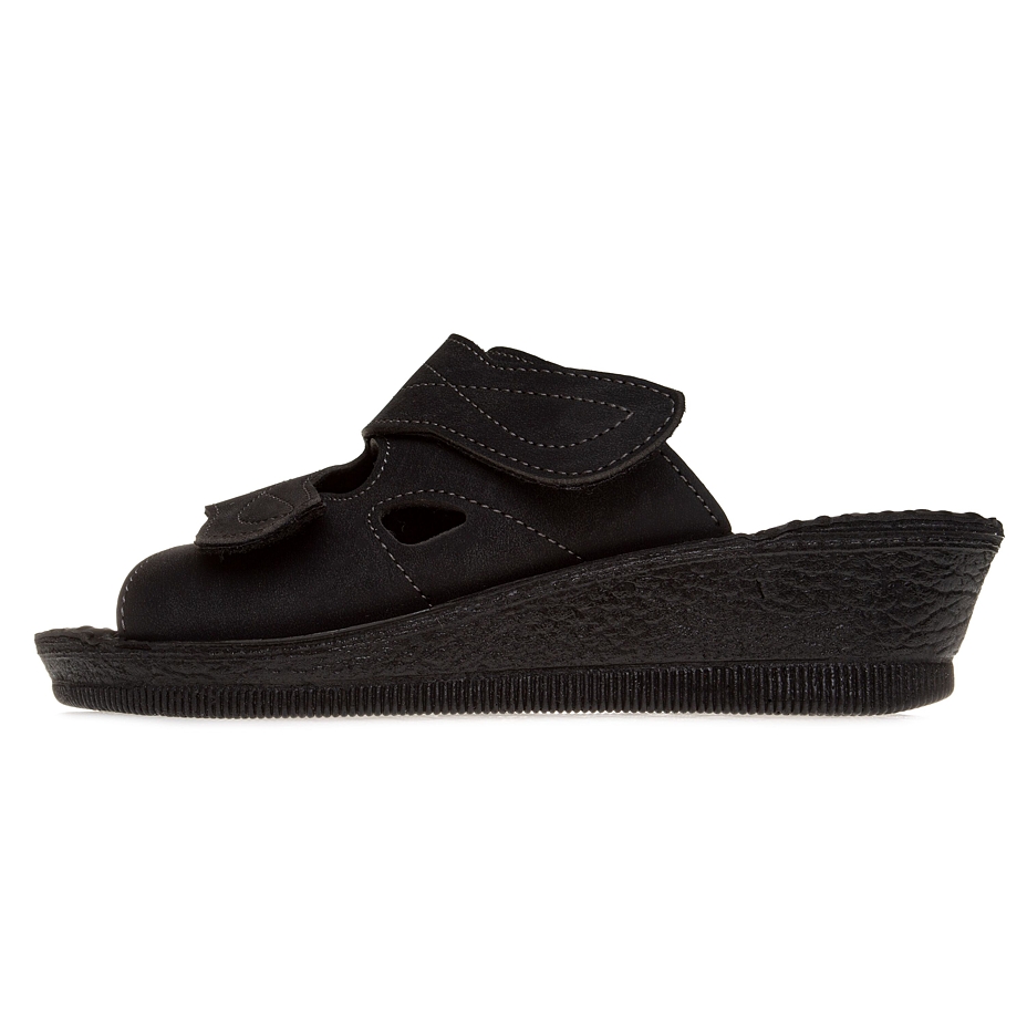 Claquettes en gel pour hallux pour femmes Milada, noir